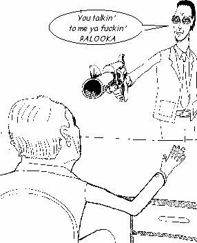 Chris Walkden cartoon 13: ... and he undergoes one of the mood changes that have made his colleagues so wary of him 